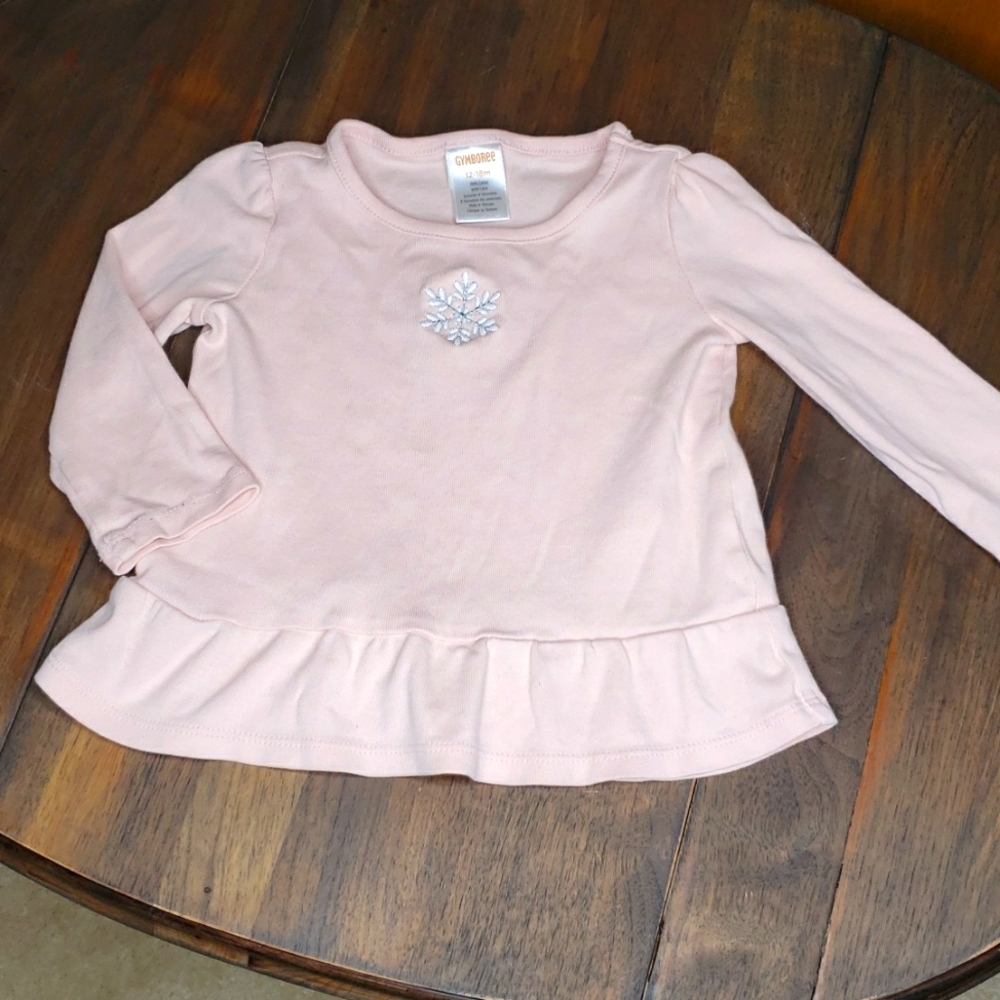 Gymboree Embroidered Snowflake Top Sz 12-18M